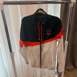 Under Armour Men's Black, White, and Red Windbreaker